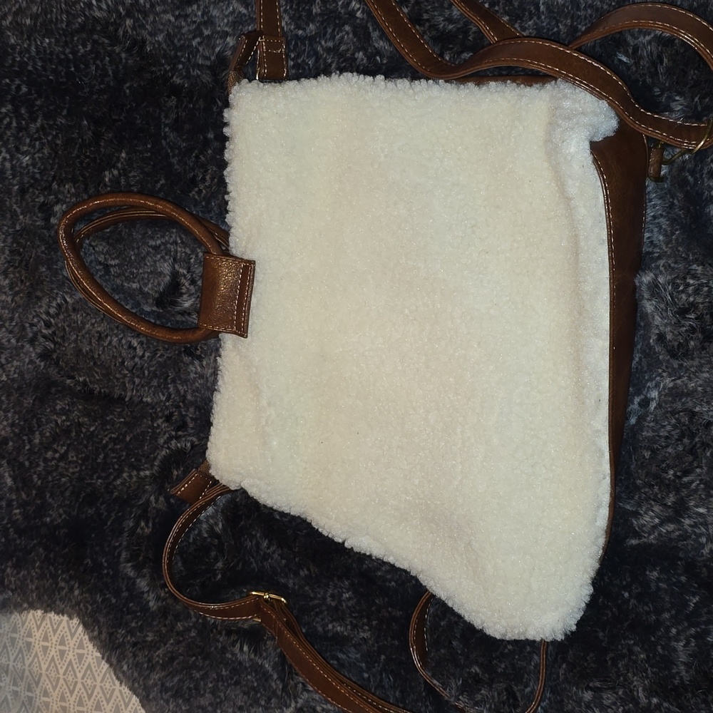 Anthropologie Cream and Brown Tote Bag - Picture 2 of 7